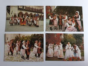 SET OF 9 POSTCARDS ARTISTIC STAGE BAND OF PENSIONERS CHEERFUL AUTUMN, KRAKOW