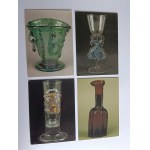 SET OF 9 POSTCARDS GLASS XVI-XVII CENTURY. NATIONAL MUSEUM IN POZNAN, POZNAŃ, CZARKA, GLASS, PATERA, CUP