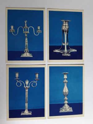 ENSEMBLE DE 8 CARTES POSTALES WROCŁAW CHANDELIERS DE TABLE XVIII-IXE SIÈCLE, WROCŁAW