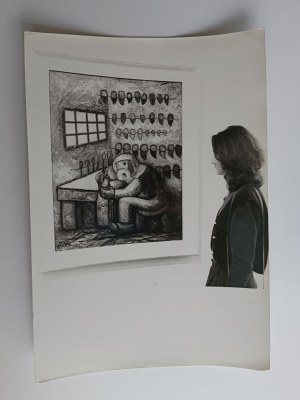 PHOTO WARSAW, NATIONAL MUSEUM, EXHIBITION OF PAINTINGS, TADEUSZ MAKOWSKI, PAINTING SHOEMAKER, 1991