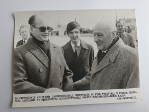 PHOTO PRL WOJCIECH JARUZELSKI SECRETARY OF THE CC PZP AND JANOS KADAR