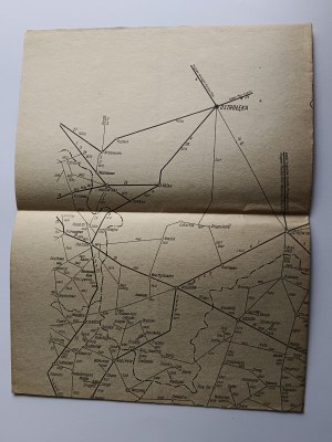 SCHEMATIC MAP OF THE BUS NETWORK, CIECHANOW, PŁOCK, SIEDLCE, WARSAW