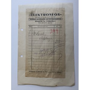 KRAKOW, ELEKTRONEON, ADAMCZYK MIECZYSLAW, BILL, STAMP