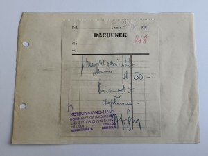 KRAKÓW CENTROKOMIS RACHUNEK, 1941 R