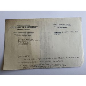 CHEMOTECHNISCHES INGENIEURBÜRO KRAKÓW, MAGAZIN 1929