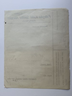 KRAKÓW PŁASZÓW, FABRYKA KABLI SPÓŁKA AKCYJNA, ZAMÓWIENIE, 1929 R