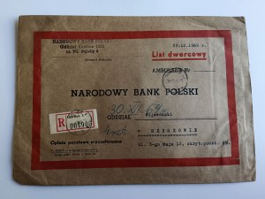 GORLICE, RZESZÓW, NAPIS LIST DWORCOWY, KOPERTA, NARODOWY BANK POLSKI, 1969 R