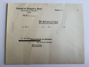 BIAŁOGARD BELGARD, SZCZECIN STETTIN, FORM, BILL, RECEIPT, PRINT, 1930