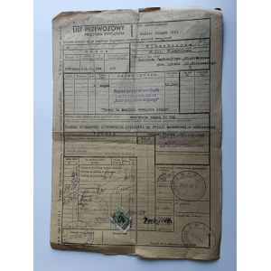 NIEDOBCZYCE, KAMIEŃ ŚLĄSKI, NÁKLADNÍ LIST, PKP, RAZÍTKO, 1948