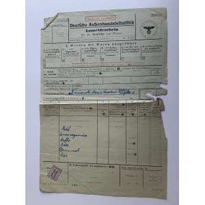 CARTA DI REGISTRAZIONE, ANMELDESCHEIN, WARSAW, WARSCHAU, TIMBRO