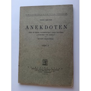 REUTER FRITZ, ANEKDOTEN Szymon Mordawski Teil II Lvov 1928 Handbuch der deutschen Sprache