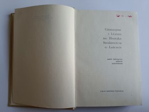 Kolektivní práce, Gimnazjum i Liceum im Henryka Sienkiewicza w Łańcucie, Ludowa Spłdzielnia Wydawnicza 1965