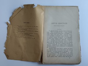 Artur Grotger Szkic Biograficzny i inne, Przewodnik Naukowy i Literacki Lwów 1878, Dodatek do Gazety Lwowskiej