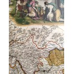 Teatre De La Guerre - Teatr Wojny - olbrzymia mapa działań wojennych nad Renem - Pierre Mortier (1661-1711) - Amsterdam 1703r [ wg. N.Sanson ]
