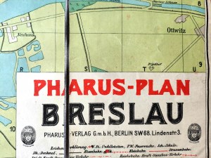 Plan of Breslau - Pharus plan Breslau 1922 [ Breslau city plan, monuments streetcar lines etc. ].