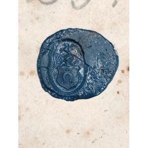 Życie Napoleona podług najlepszych źródeł - Warszawa 1841, T.I [ Pieczęć lakowa - herb Pobóg - XIX wiek]