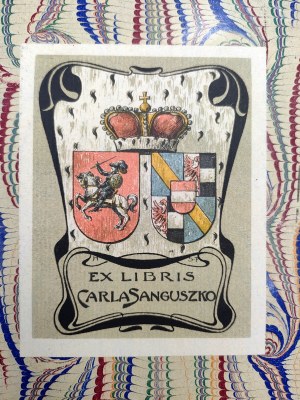 Sabatier P. - Leben des heiligen Franz von Assisi - Paris 1905 [ Exlibris des Wappens von Carl Sanguszko - Litauisches Pogo].