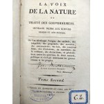 La Voix de la Nature ou Traite des Gouvernemens - T. I-II - Vienne 1807