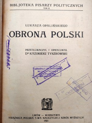 Opaliński Łukasz - Die Verteidigung Polens - Lwów 1921