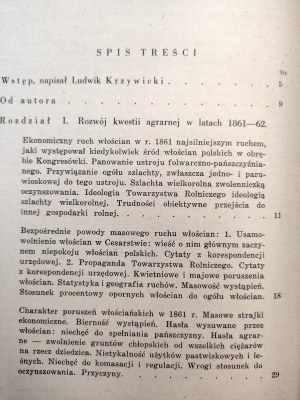 Grynwaser Hipolit - Sprawa włościańska w Królestwie Polskim w latach 1861 -62 - Wrocław 1951