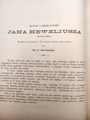 Memorie dell'Accademia delle Arti e delle Scienze - Cracovia 1889 - [ Mickiewicz Dziady, Jan Hevelius - vita e opere].