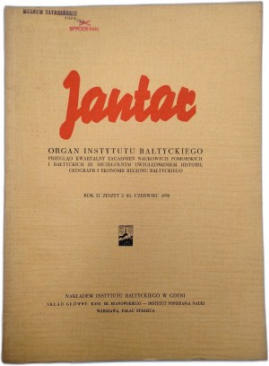 Jantar - Organ of the Baltic Institute in Gdynia - [ quarterly] Notebook 2 - Gdynia 1938 [ Pomerania, history, maritime].
