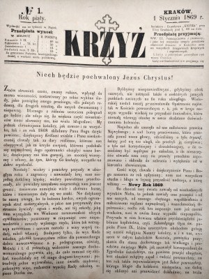 Tygodnik Krzyż - year V - no. 1 - 14, Krakow 1869