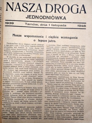 Our Way - One-day paper - Tarnow November 1, 1946