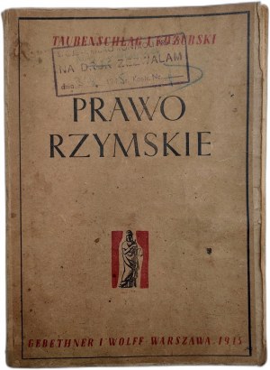 R. Taubenschlag, W. Kozubski - Roman Law - Warsaw 1945.