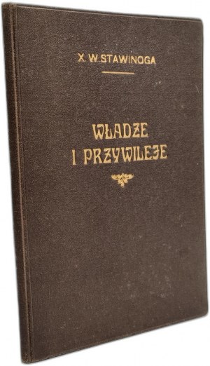 Stawinoga W. - Le autorità e i privilegi più importanti della Congregazione dei Padri Missionari - Cracovia 1936