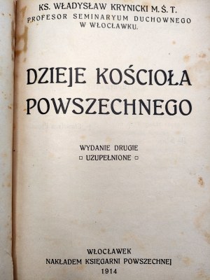 Krynicki W. - Dějiny univerzální církve - Wloclawek 1914