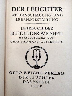 Keyserling Herman - Der Leuchter - Darmstadt 1920