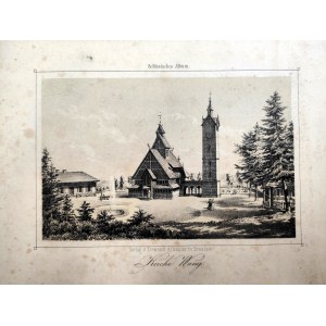 Grafika - Świątynia Wang - XIX wiek [ staloryt] , Kirche Wang