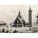 Grafika - Świątynia Wang - XIX wiek [ staloryt] , Kirche Wang