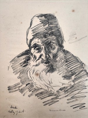 Hermann Struck, (1876 -1945) - Portrait of an old Jew - Lodz 1916, lithograph signed in pencil