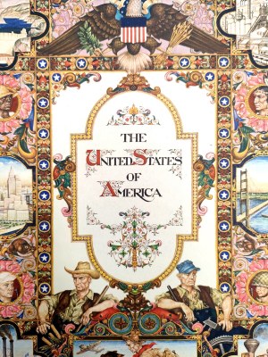 Artur Szyk - The United States of America - color illustration - Canada 1947