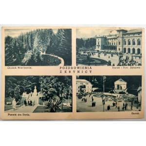 Pocztówka - Pozdrowienia z Krynicy - 1936 rok