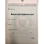Uniwersytet Poznański - niezapisany, czysty indeks - książka legitymacyjna [ lata 40 XX wieku]