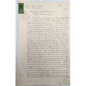 Wyciąg z akt urodzenia - Gubernia Augustowska, Powiat Łomżyński, - Łomża 1882