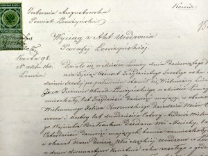 Extrait de l'acte de naissance - Gouvernorat d'Augustów, département de Łomża, - Łomża 1882