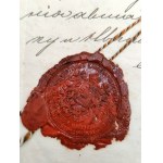 Akt notarialny z sędziowską pieczęcią lakową z 1879 roku - [zabór rosyjski]
