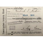 Zbiór 16 dowodów uiszczenia opłaty za polisę w Towarzystwie Imienia Gizeli - Wiedeń, - Kraków 1909 - 1911