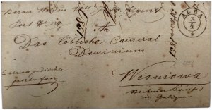 Letter with stamps : Gdów, Bochnia, Vienna, Alba, addressed to Wiśniowa in Galicia - 1857