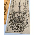 Pięć recept z Apteki K. Wendy w Warszawie [ul. Krakowskie Przedmieście 45], Warszawa 1922/27