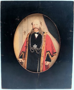 Portrait of an American dignitary - watercolor, 1875