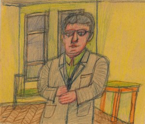 Nikifor Krynicki, Portrait of a Man with Glasses
