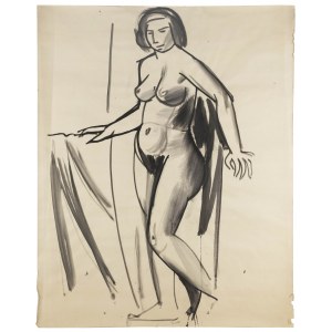 Roman Opałka (1931 Abbeville-Saint-Lucien - 2011 Roma), Studio di un nudo, anni 1950.