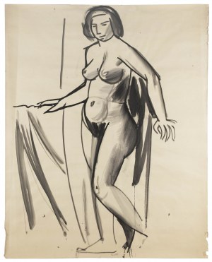 Roman Opałka (1931 Abbeville-Saint-Lucien - 2011 Roma), Studio di un nudo, anni 1950.