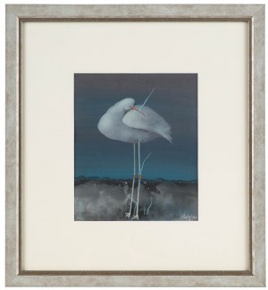 Stasys Eidrigevicius (nar. 1949 Mediniškiai/Litva), Osamelý vták, 1982