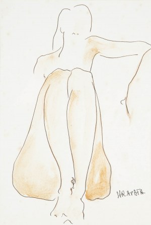 Joanna Sarapata (born 1962), nude-sketch